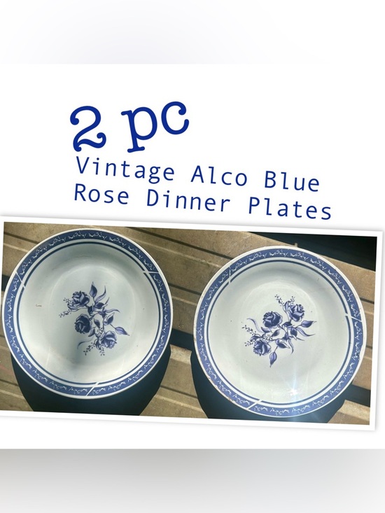 A.L.C. Other - A.L.C. Blue and White Rose Dinner Plates - Set of 2